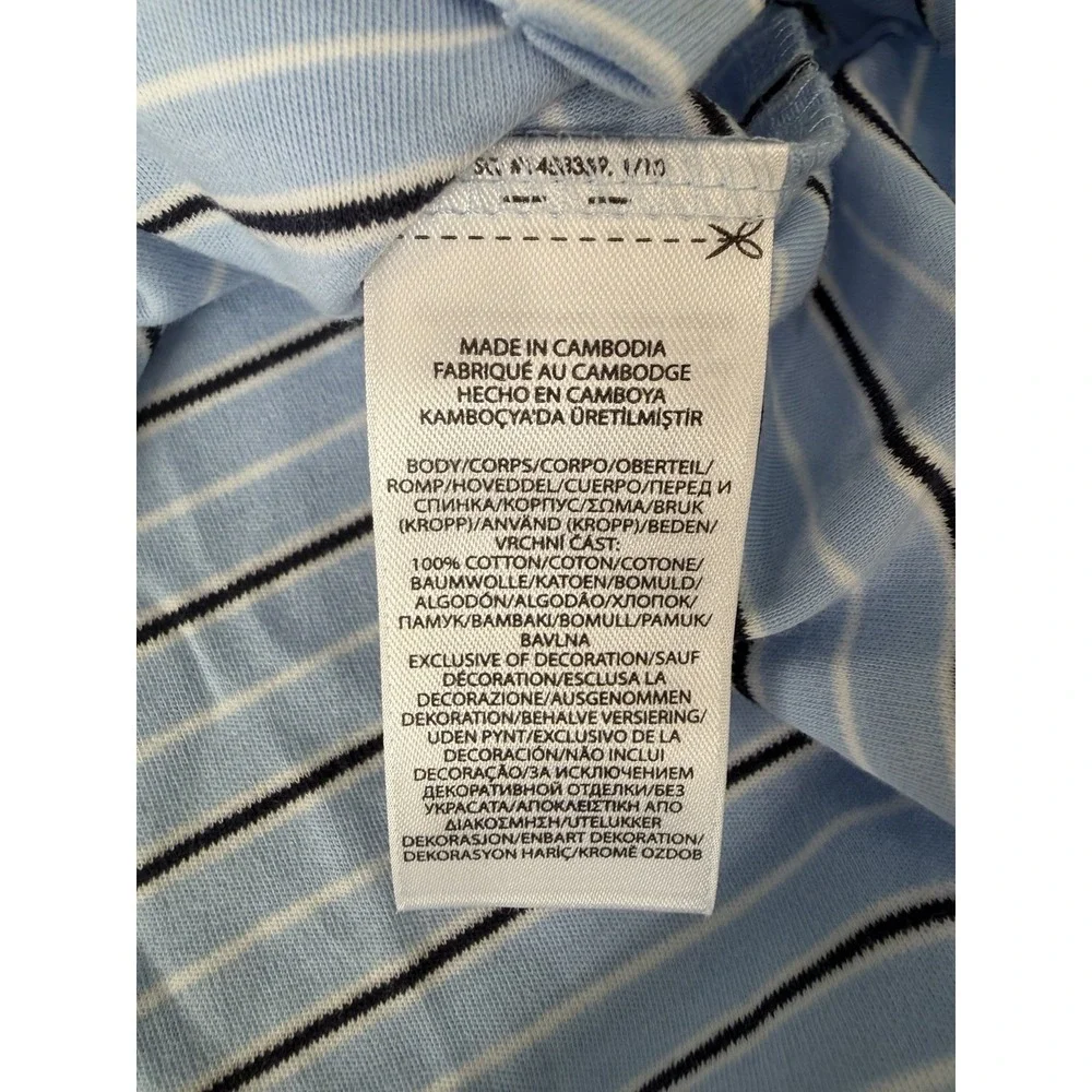 Polo Ralph Lauren Men's Polo 100 Cotton Blue Stripes  Size 2XLT NWT